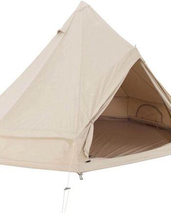 Large Camping Tent Bell Tent with Stove Hole Cotton Canvas Tents Yurt Tent 4 Season Indian Tent for Family Camping Outdoor Hunting (Cotton 5M) (Cotton 5M)