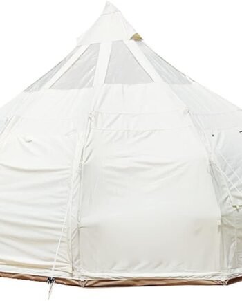 Outdoor Canvas Bell Tent 5M Canvas/900D Oxford Cloth Tent 4 Season Luxury Large Canvas Glamping Tent Yurt for Camping Hiking Party