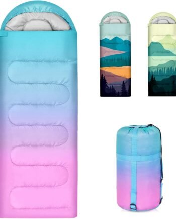 Sleeping Bags for Adults, 3 Seasons Warm Cold Weather Lightweight Waterproof Backpacking Camping Sleeping Bag for Camping Hiking Traveling Outdoor, Camping Gear Equipment