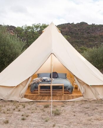 Mongolia Yurt Tent Large Camping Tent 5-8 Persons Outdoor Indian Bell Tent Family Tents for Family Self-Driving Travel Hiking (Khaki 3m) (Khaki 4m)