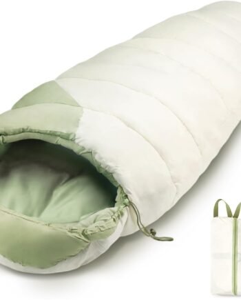 Sleeping Bag for Adults Kids, 0 Degree Warm Mummy Skin Friendly Fabric Backpacking Lightweight Camping Sleeping Bag with Compression Bag for Hiking Outdoor Travel or Truck Overnighting