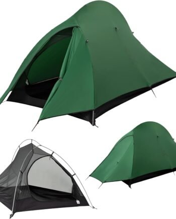 1-2 Person Lightweight Backpacking Tent - Waterproof Tent for 3 Season, Ultralight Camping Tent for Outdoor, Easy Setup for Sports, Hiking, Travel by