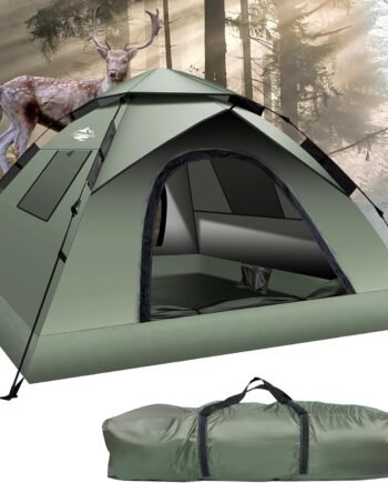 Instant Pop Up Tents for Camping, 2-3 Person Camping Tent 60s Automatic Easy Setup Tent, Double-Thick Waterproof Instant Tents for Hiking Backpacking