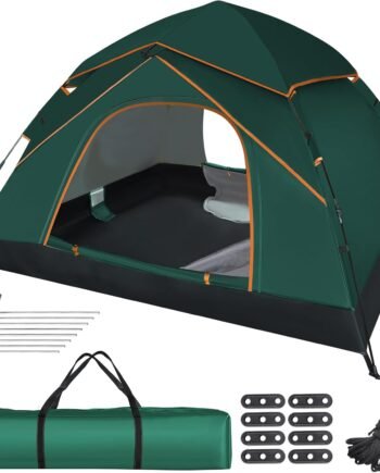 Pop Up Tents for Camping, 3-4 Person Camping Tent 60s Automatic Easy Setup Dome Tent, Waterproof Family Camping Tents, Lightweight Tents for Camping Hiking Backpacking Fishing Hunting