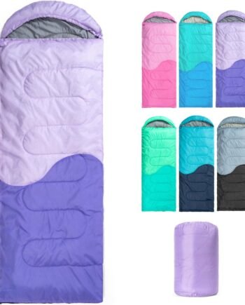 Sleeping Bag - 3 Seasons for Adults Kids Boys Girls Camping Hiking - Warm Cold Weather Lightweight Portable with Compression Bag for Backpacking in Spring, Summer, Fall and Winter