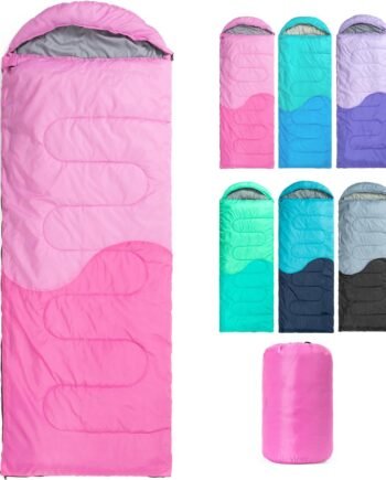 Sleeping Bag - 3 Seasons for Adults Kids Boys Girls Camping Hiking - Warm Cold Weather Lightweight Portable with Compression Bag for Backpacking in Spring, Summer, Fall and Winter