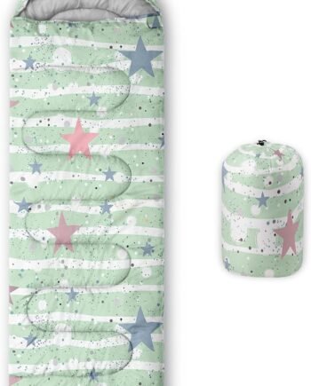 Kids Sleeping Bag for Boys Girls,3D Basketball Print-Lightweight Warm Portable Outdoor Indoor-Waterproof Cold Weather Resistant Sleeping Bag for Camping Hiking
